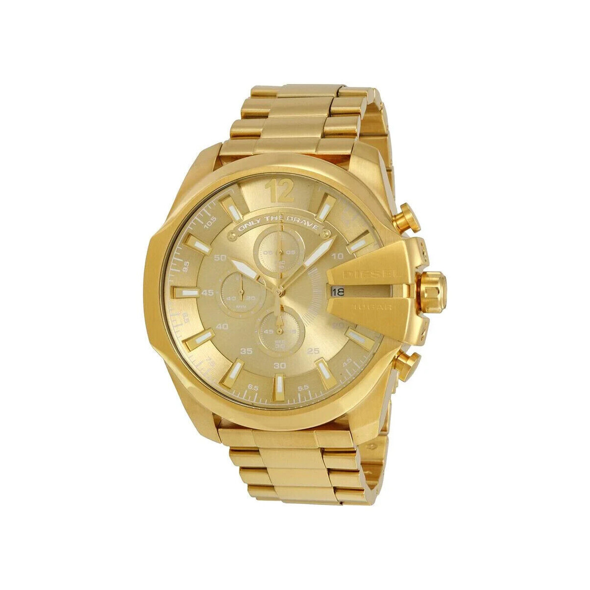 DIESEL MEGA CHIEF MENS CHRONOGRAPH WATCH DZ4360 GOLD - WARRANTY - RRP 249.00 DIESEL MEGA CHIEF MENS CHRONOGRAPH WATCH DZ4360 GOLD - WARRANTY - RRP 249.00
