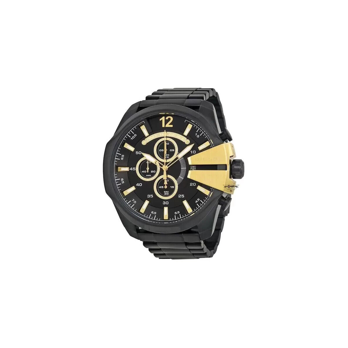 DIESEL MEGA CHIEF MENS CHRONOGRAPH WATCH DZ4338 BLACK - WARRANTY - RRP 249.00 DIESEL MEGA CHIEF MENS CHRONOGRAPH WATCH DZ4338 BLACK - WARRANTY - RRP 249.00