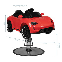 Barber chair hairdresser chair children's chair car PR red-