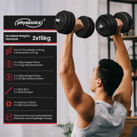 PhysicsÂ® dumbbell set 30 kg dumbbell discs dumbbell set dumbbells-