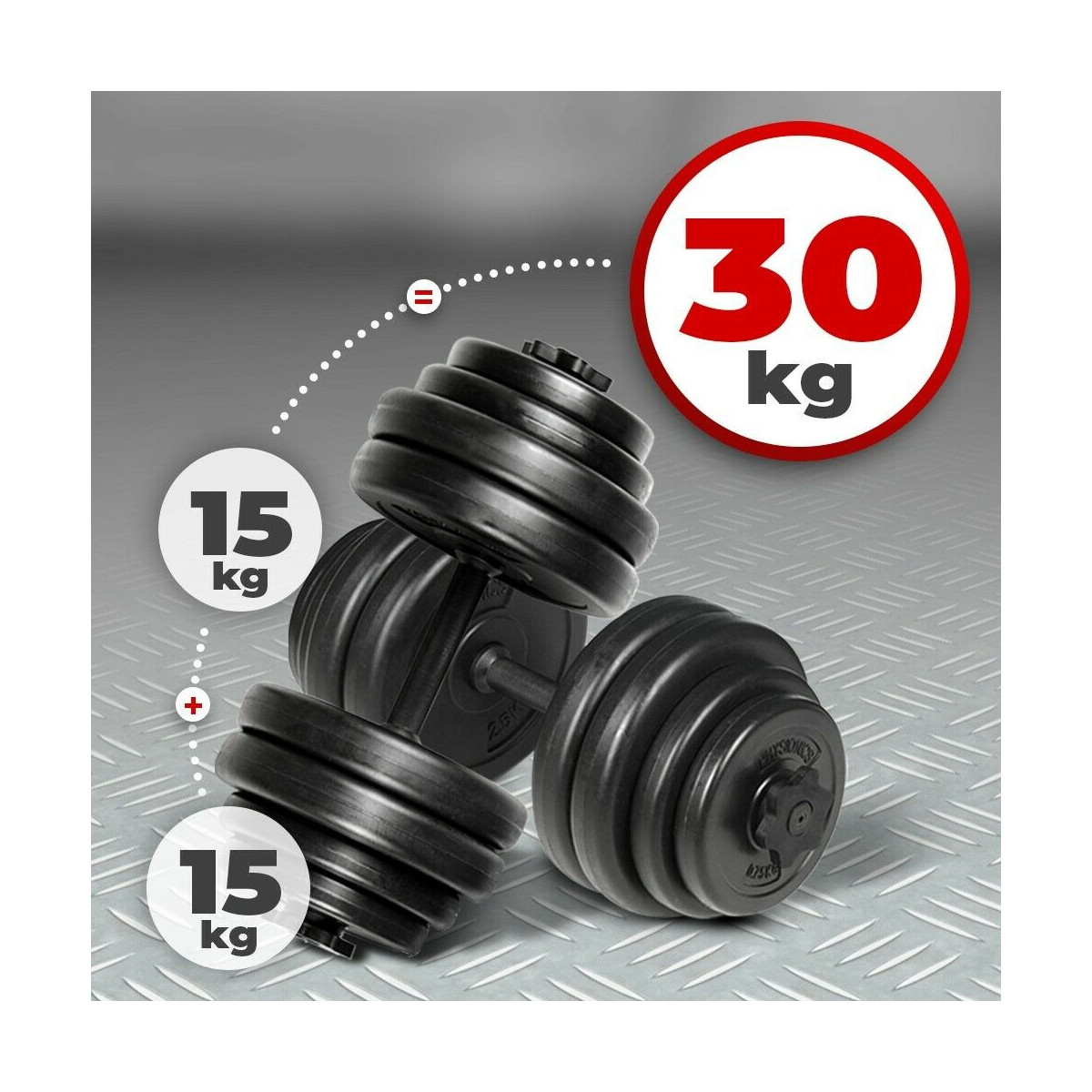 Physics® dumbbell set 30 kg dumbbell discs dumbbell set dumbbells-