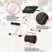PhysicsÂ® Hyperextension Back Trainer Back Stretch Belly Trainer Fitness Bench-