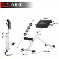 PhysicsÂ® Hyperextension Back Trainer Back Stretch Belly Trainer Fitness Bench-