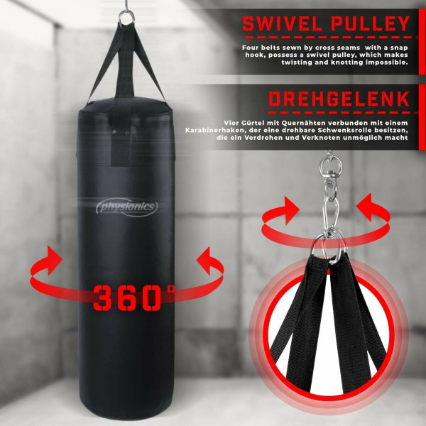 PhysicsÂ® boxing bag with pull-up bar wall mount boxing bag holder rear bar-