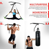 PhysicsÂ® boxing bag with pull-up bar wall mount boxing bag holder rear bar-