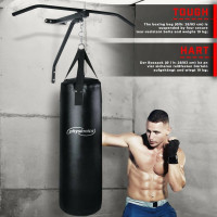 PhysicsÂ® boxing bag with pull-up bar wall mount boxing bag holder rear bar-