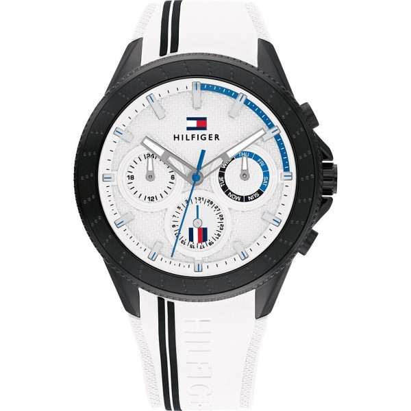 TOMMY HILFIGER MENS AIDEN WATCH 1791862 WHITE - WARRANTY - RRP 179.00