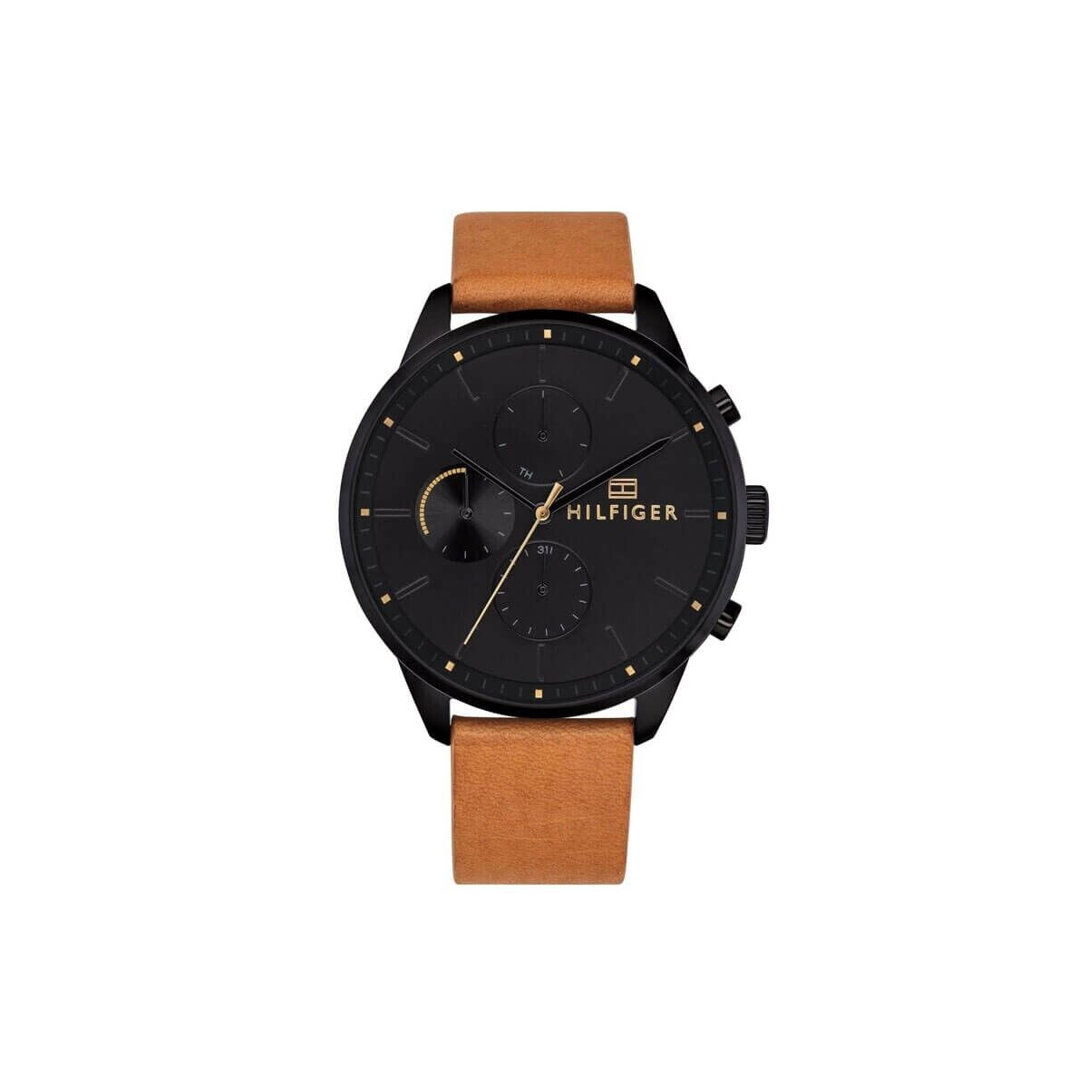 TOMMY HILFIGER CHASE MENS WATCH 1791486 BLACK DIAL - WARRANTY - RRP 179.00