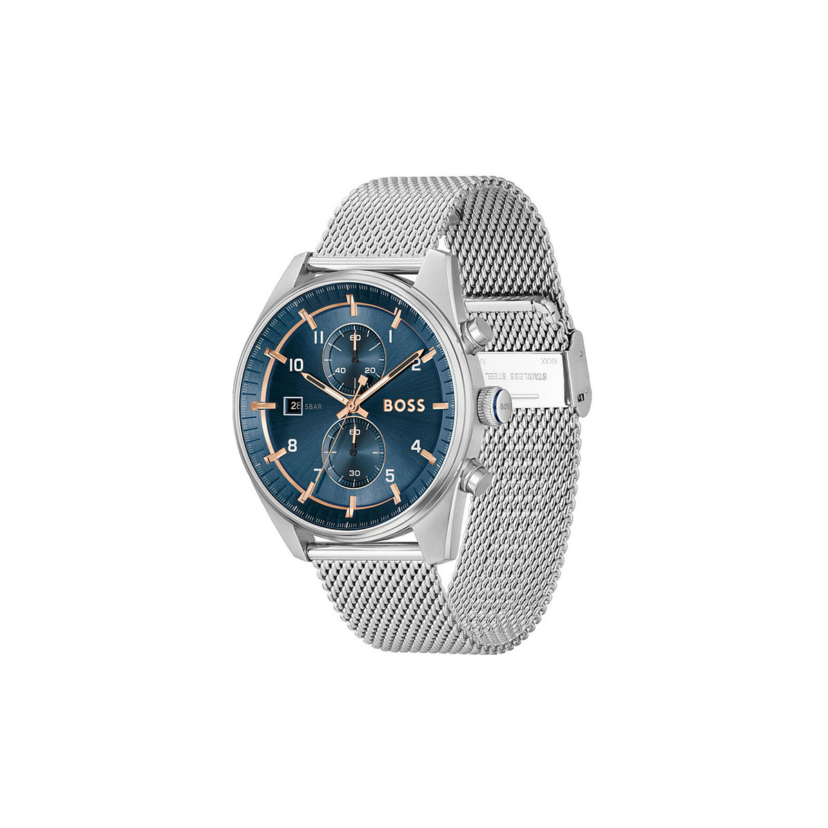 HUGO BOSS MENS SKYTRAVELLER WATCH HB1514149 BLUE DIAL - WARRANTY - RRP 329.00