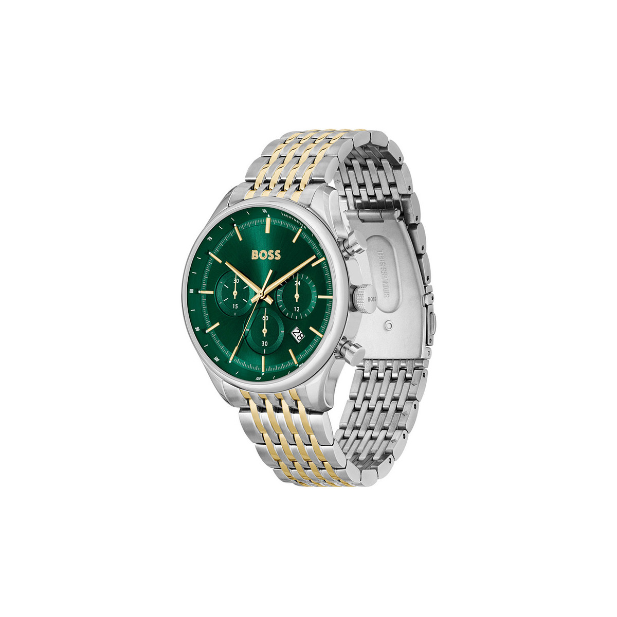 HUGO BOSS MENS GREGOR CHRONO WATCH HB1514081 GREEN DIAL - WARRANTY - RRP 349.00