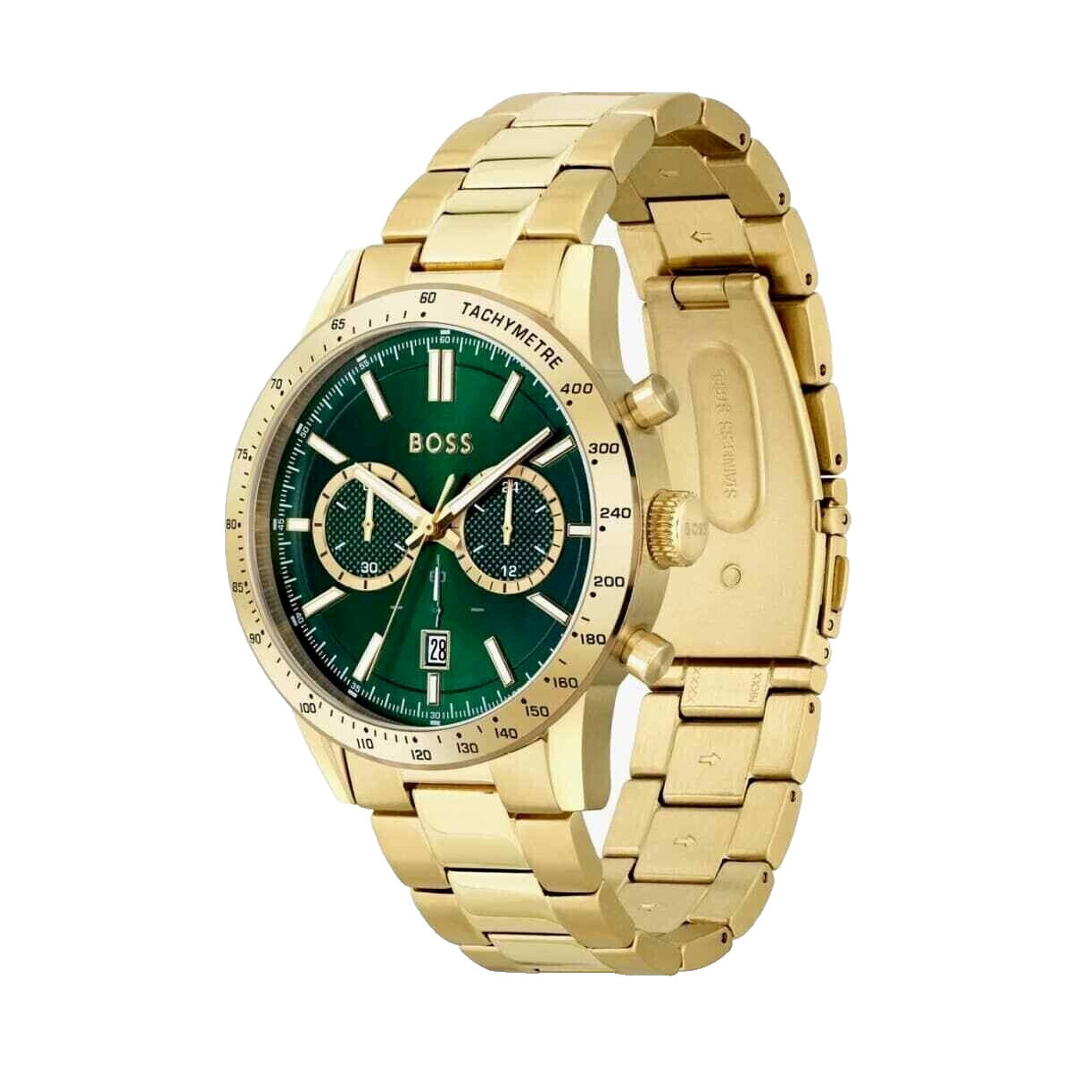 HUGO BOSS MENS ALLURE WATCH HB1513923 GREEN DIAL - WARRANTY - RRP 399.00