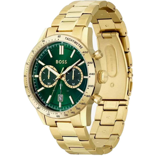HUGO BOSS MENS ALLURE WATCH HB1513923 GREEN DIAL - WARRANTY - RRP 399.00