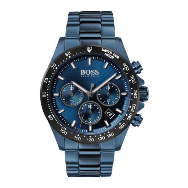 HUGO BOSS MENS SPORT LUX CHRONO WATCH HB1513758 BLUE DIAL - WARRANTY -RRP 395.00