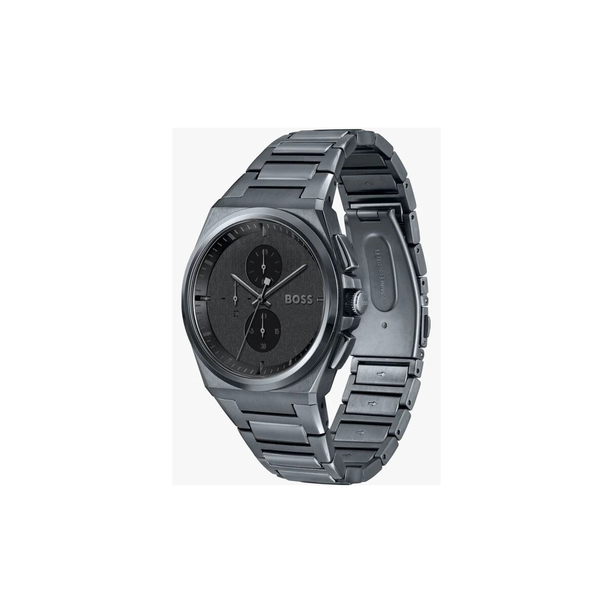 HUGO BOSS MENS STEER CHRONO WATCH HB1513996 GREY DIAL - WARRANTY - RRP 479.00