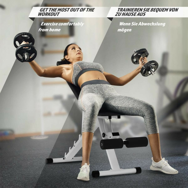 PhysicsÂ® dumbbell bench folding training bench inclined bench flat bench abdominal trainer-