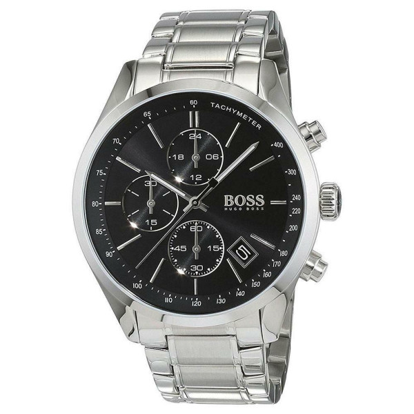 HUGO BOSS MENS GRAND PRIX WATCH HB1513477 SILVER - WARRANTY - RRP 379.00