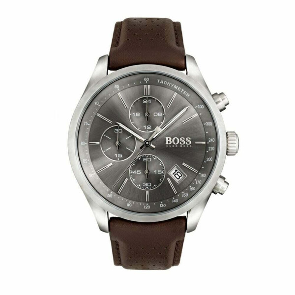 HUGO BOSS MENS GRAND PRIX WATCH HB1513476 GREY DIAL - WARRANTY - RRP 349.00