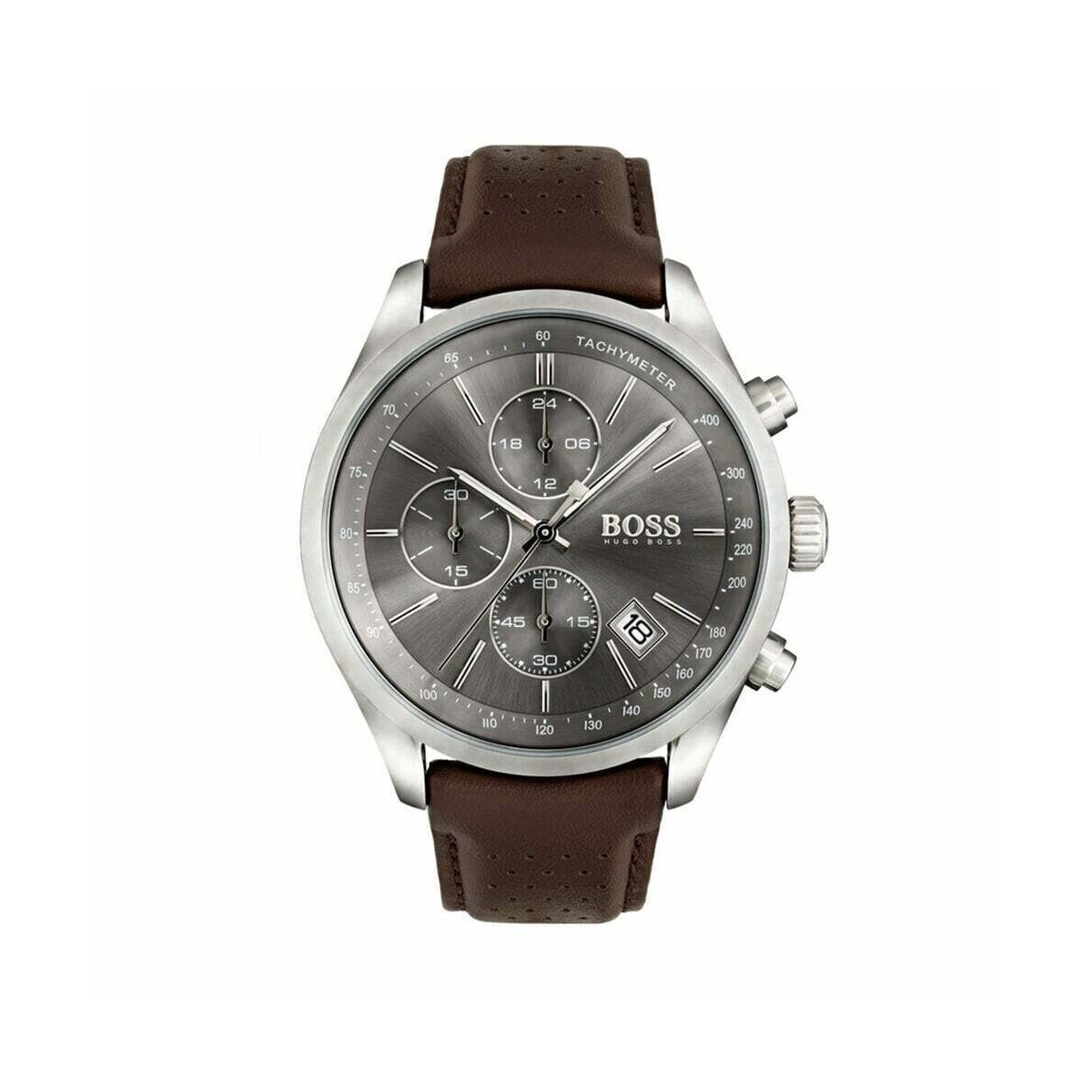 HUGO BOSS MENS GRAND PRIX WATCH HB1513476 GREY DIAL - WARRANTY - RRP 349.00