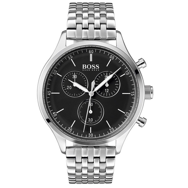HUGO BOSS MENS COMPANION WATCH HB1513652 BLACK DIAL - WARRANTY - RRP 299.00