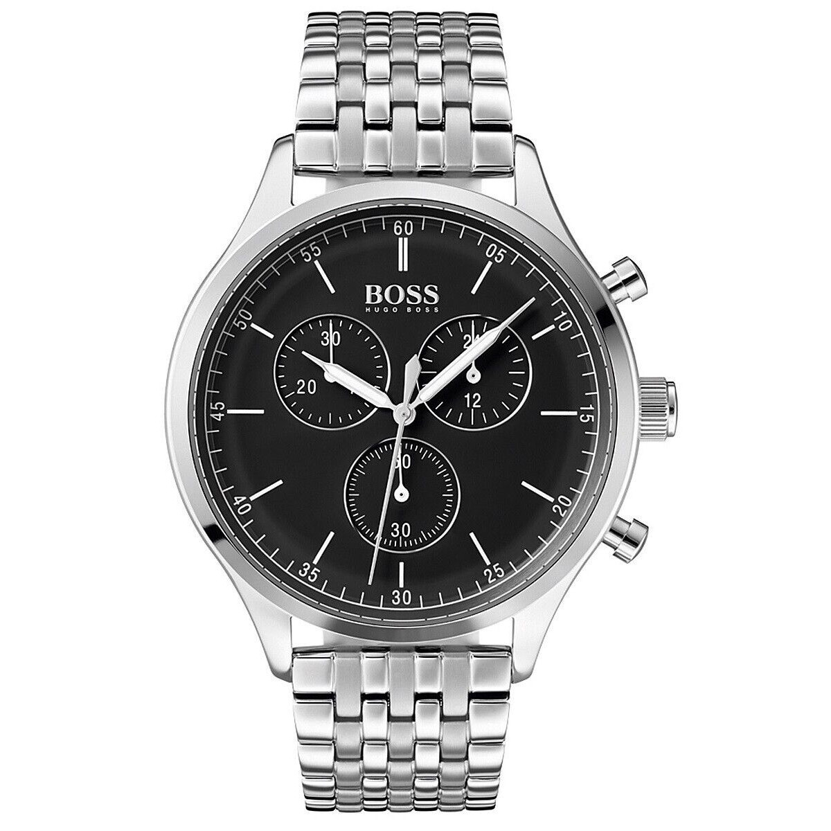 HUGO BOSS MENS COMPANION WATCH HB1513652 BLACK DIAL - WARRANTY - RRP 299.00
