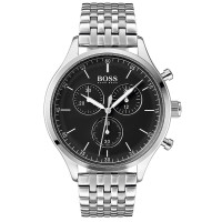 HUGO BOSS MENS COMPANION WATCH HB1513652 BLACK DIAL - WARRANTY - RRP 299.00