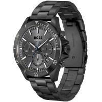 HUGO BOSS MENS TROPER CHRONO WATCH HB1514058 BLACK DIAL - WARRANTY -RRP 379.00