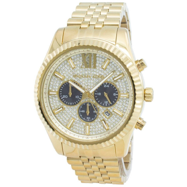 Michael Kors lexington chronograph mens watch MK8494 gold  Warranty  RRP 379.00