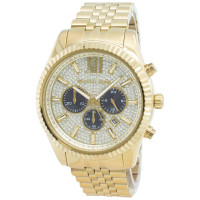 Michael Kors lexington chronograph mens watch MK8494 gold  Warranty  RRP 379.00