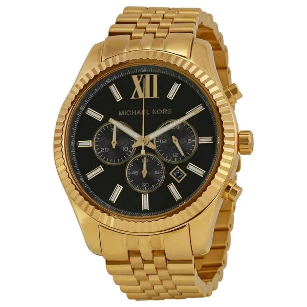 MICHAEL KORS LEXINGTON CHRONOGRAPH MENS WATCH MK8286 GOLD - WARRANTY -RRP 229.00