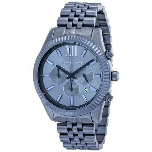 MICHAEL KORS LEXINGTON CHRONOGRAPH MENS WATCH MK8480 BLUE - WARRANTY -RRP 279.00