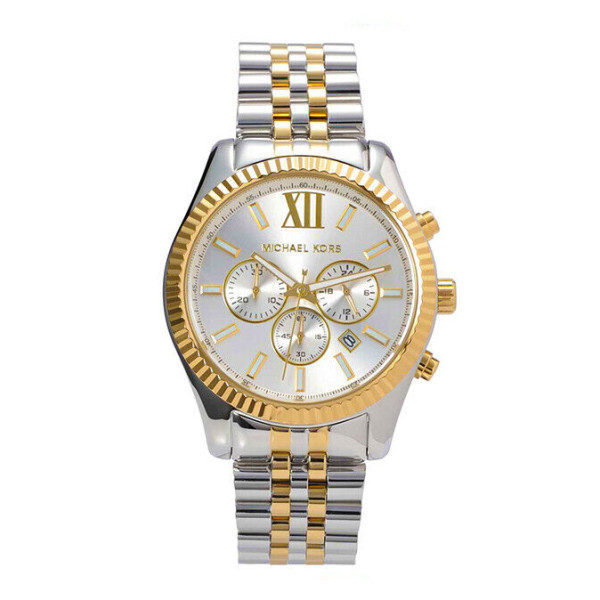 MICHAEL KORS LEXINGTON MENS WATCH MK8344 SILVER - WARRANTY - RRP 269.00