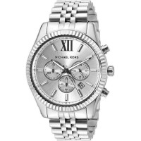 MICHAEL KORS LEXINGTON MENS WATCH MK8405 SILVER - WARRANTY - RRP 269.00