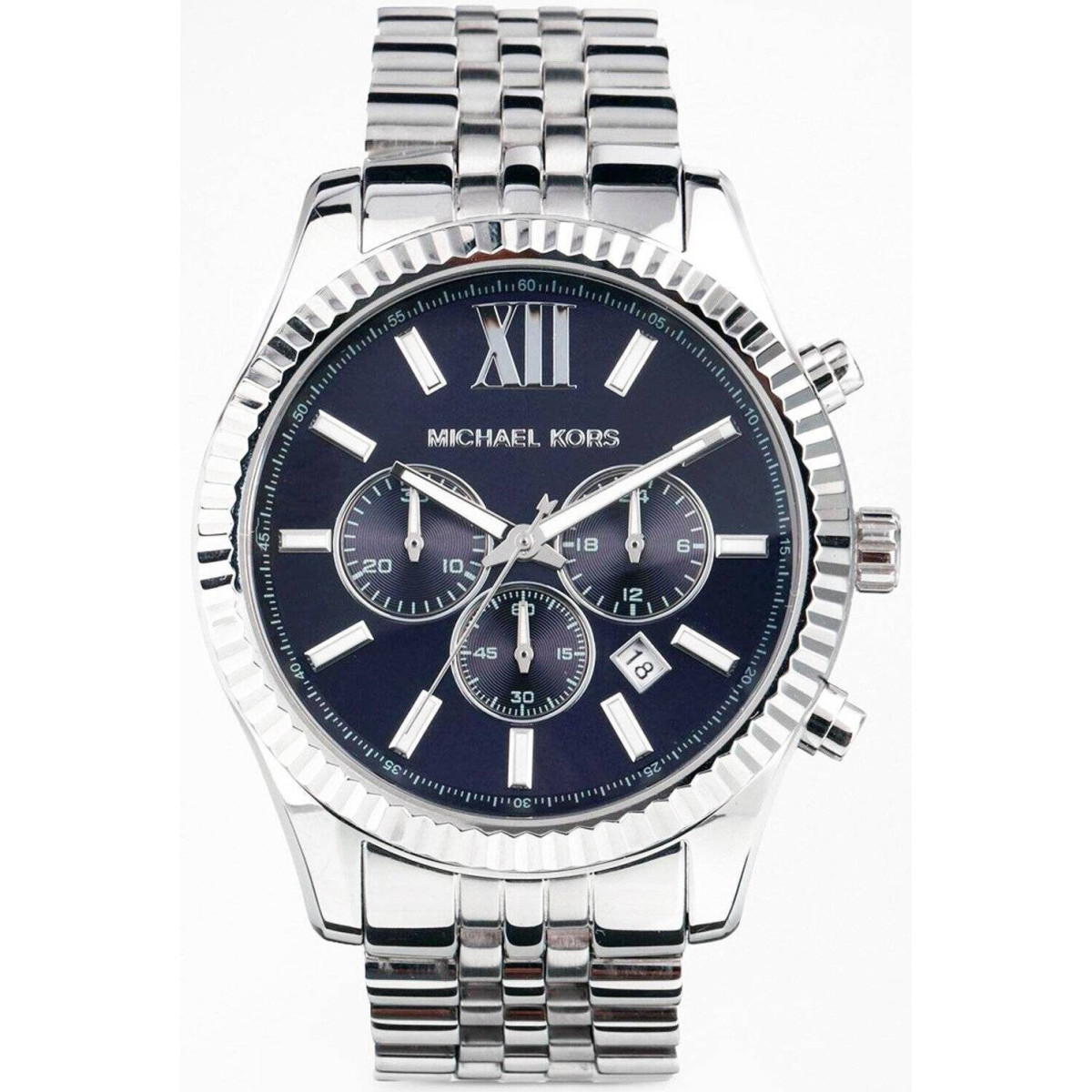 MICHAEL KORS LEXINGTON MENS WATCH MK8280 SILVER - WARRANTY - RRP 269.00