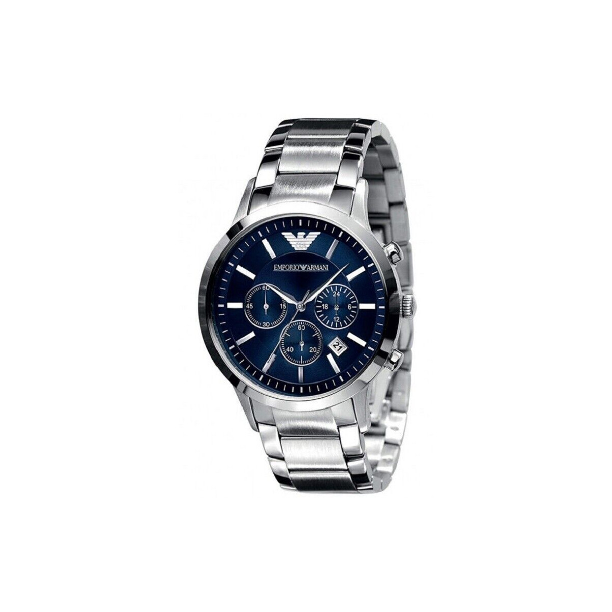 ARMANI MENS CHRONO WATCH AR2448 BLUE DIAL - CERTIFICATE - WARRANTY - RRP 299.00
