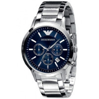 ARMANI MENS CHRONO WATCH AR2448 BLUE DIAL - CERTIFICATE - WARRANTY - RRP 299.00