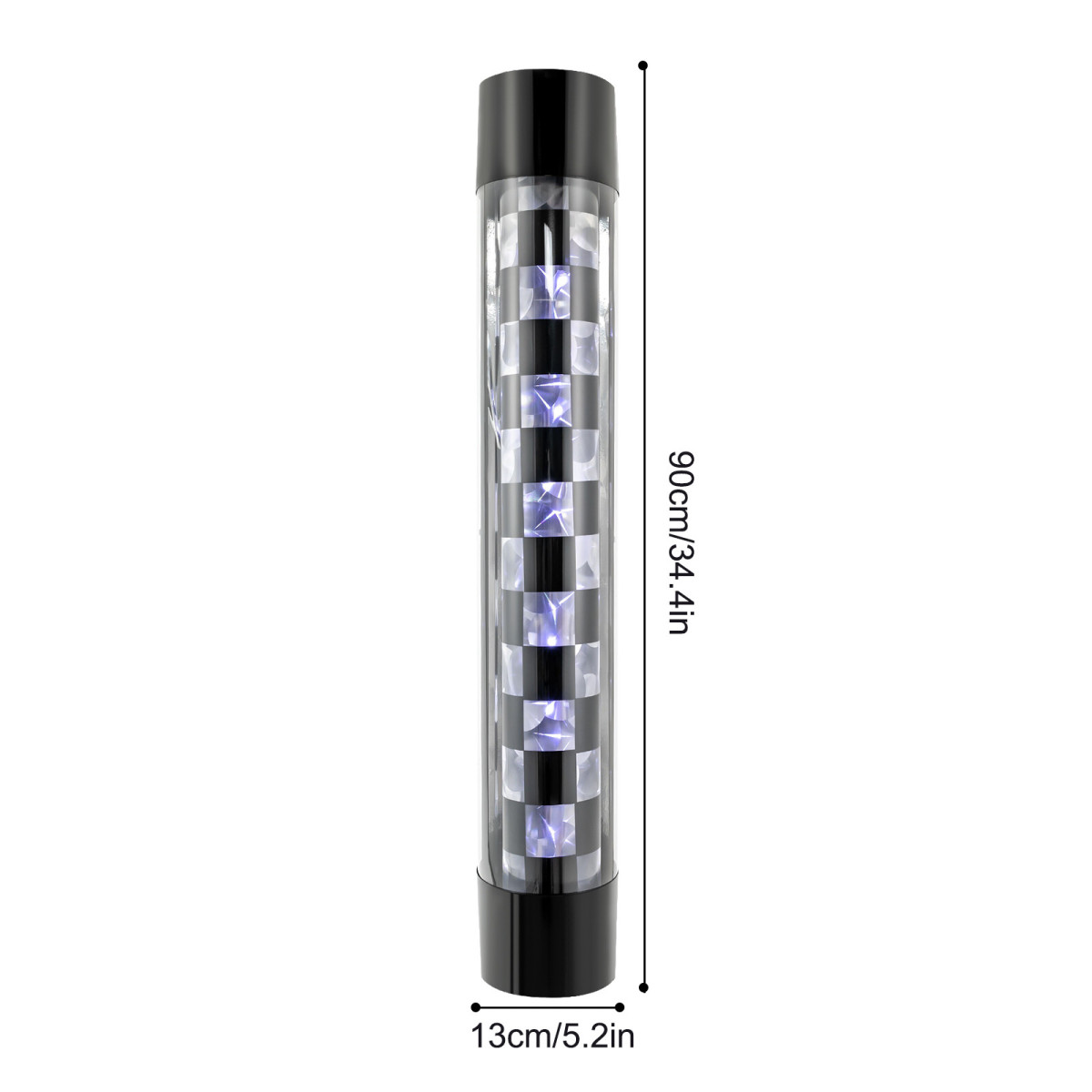 34.4" Barber Shop Pole Rotating Light LED Checks Pole Light Hair Salon Sign 34.4" Barber Shop Pole Rotating Light LED Checks Pole Light Hair Salon Sign