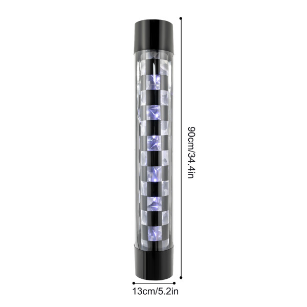 34.4" Barber Shop Pole Rotating Light LED Checks Pole Light Hair Salon Sign