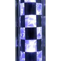 34.4" Barber Shop Pole Rotating Light LED Checks Pole Light Hair Salon Sign