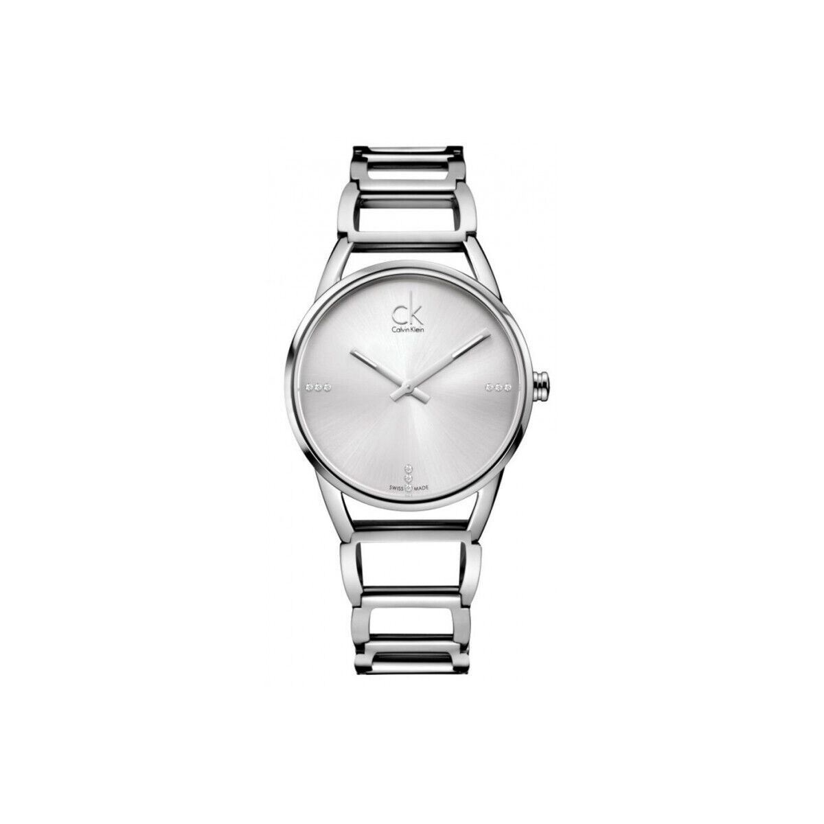 CALVIN KLEIN WOMENS STATELY WATCH K3G2312W SILVER DIAL - WARRANTY - RRP 450.00