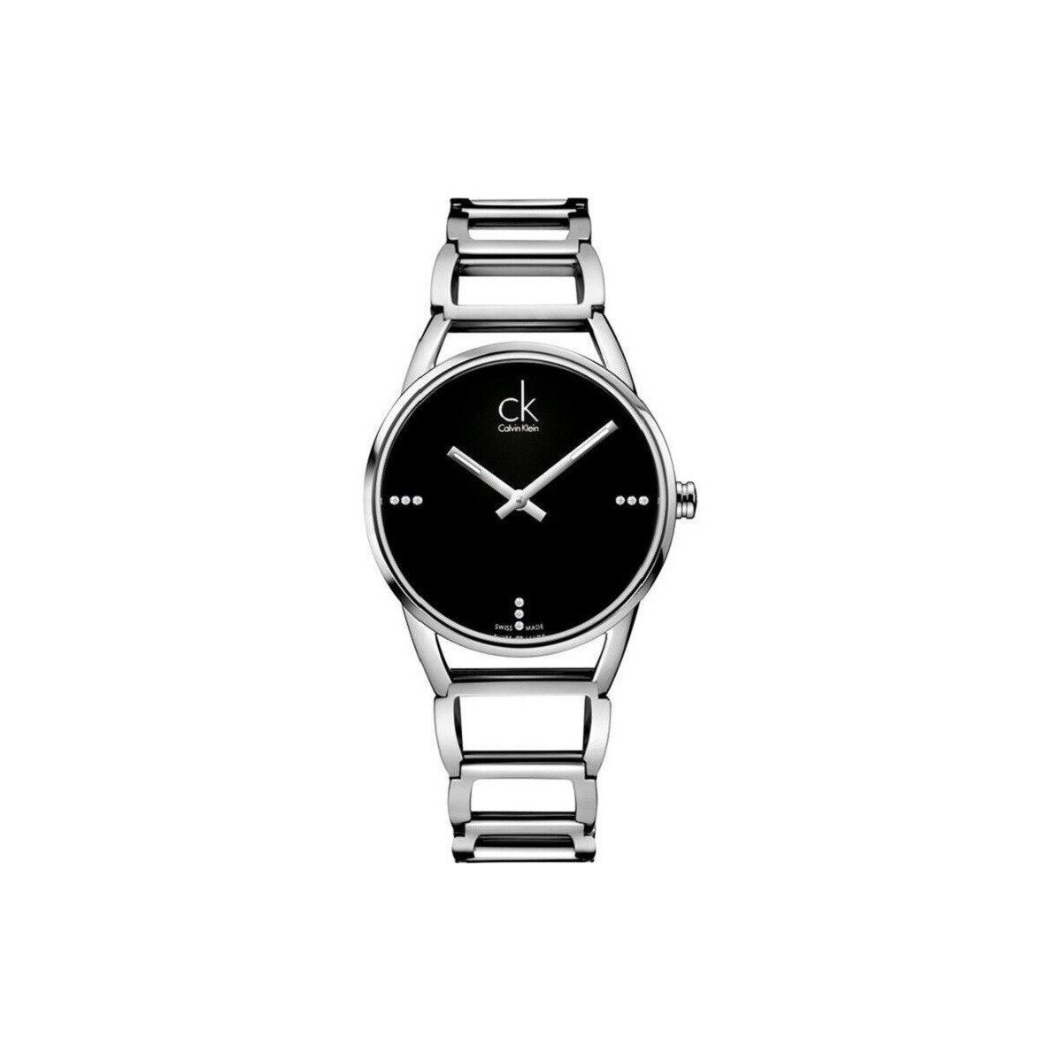 CALVIN KLEIN WOMENS STATELY WATCH K3G2312S BLACK DIAL - WARRANTY - RRP 450.00