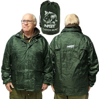NGT Catch Mac Green Waterproof Jacket with Zip in Hood & Carry Bag ALL SIZES....