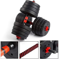 Adjustable Dumbbells With Connecting Rod Hand Weights Set for Men Women 20kg