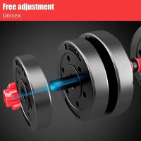 Adjustable Dumbbells With Connecting Rod Hand Weights Set for Men Women 20kg