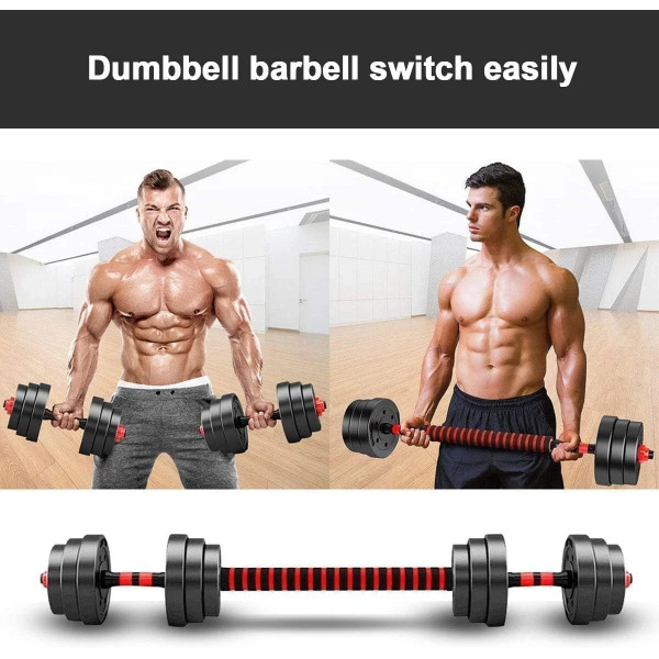 Adjustable Dumbbells With Connecting Rod Hand Weights Set for Men Women 20kg