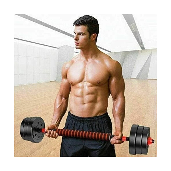 Adjustable Dumbbells With Connecting Rod Hand Weights Set for Men Women 20kg