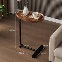 C Shaped Side Table for Sofa Coffee End Tables for Living Room Bedside Tables