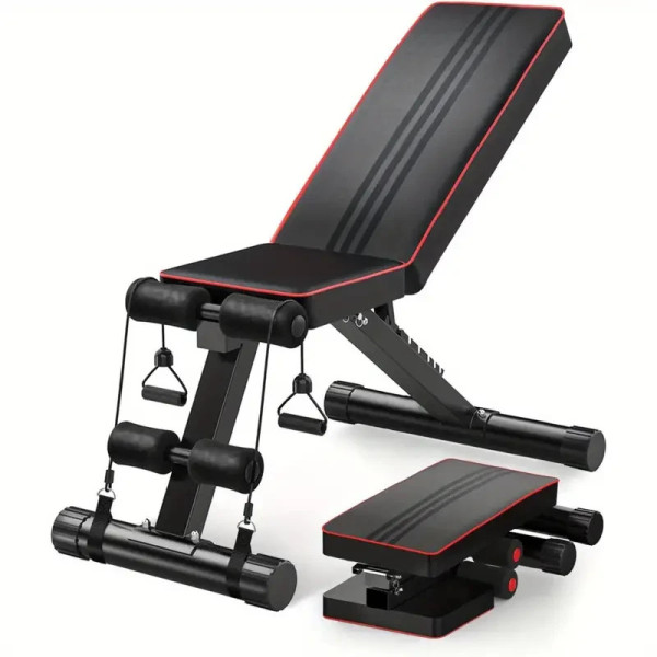 Foldable Weight Bench Strength Training Adjustable Full Body Gym Workout Incline