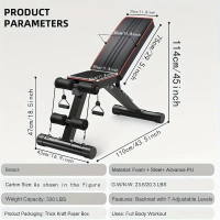 Foldable Weight Bench Strength Training Adjustable Full Body Gym Workout Incline