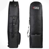 Portable Padded Golf Case Bag Holiday Flight Travel Golf Clubs Carrier w/Wheels-