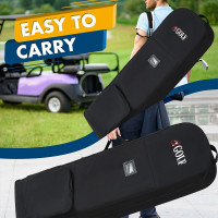 Portable Padded Golf Case Bag Holiday Flight Travel Golf Clubs Carrier w/Wheels-
